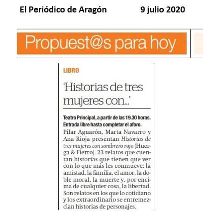 El Periódico de Aragón, Propuesta para Hoy